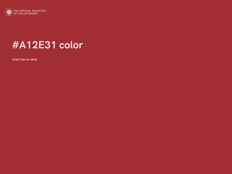 #A12E31 color image