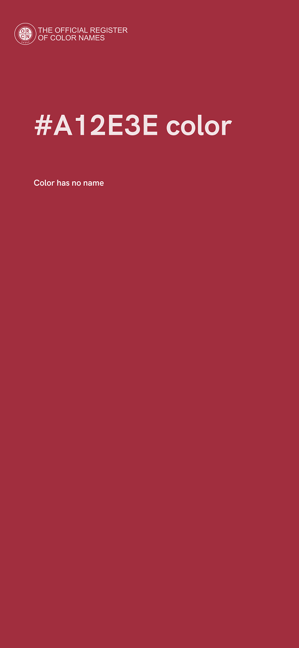 #A12E3E color image