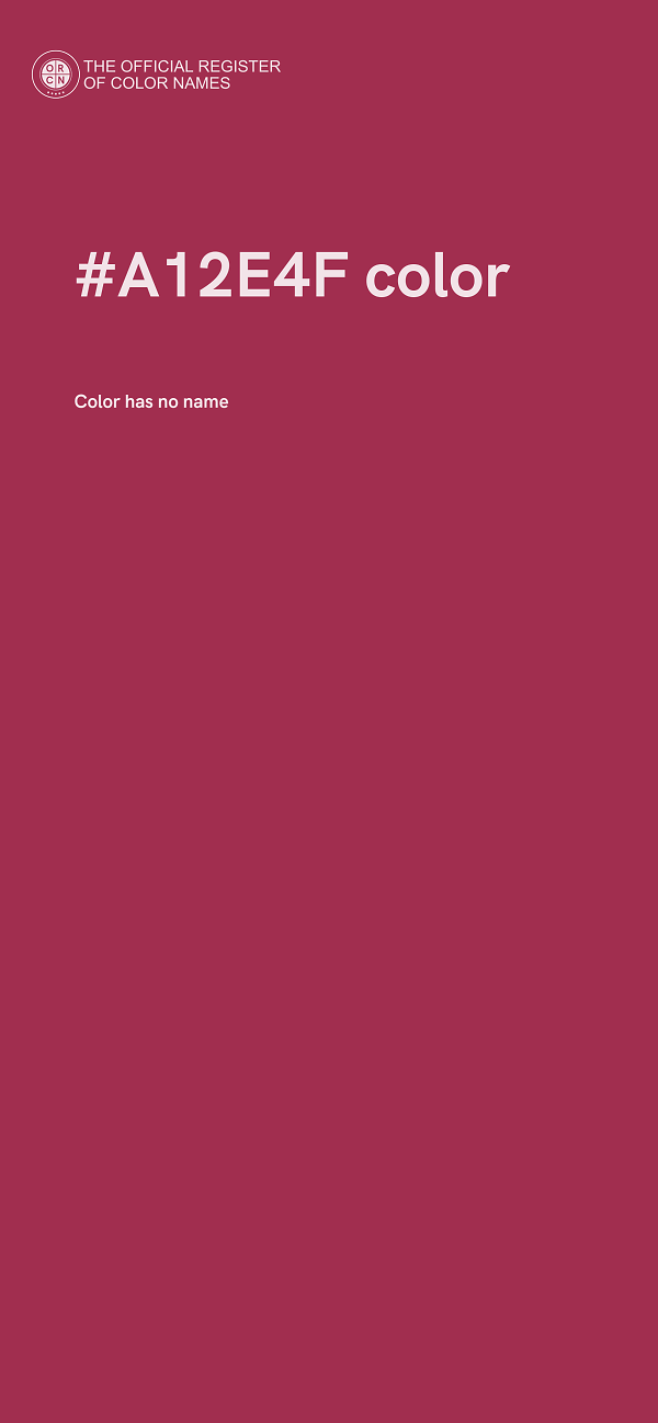 #A12E4F color image