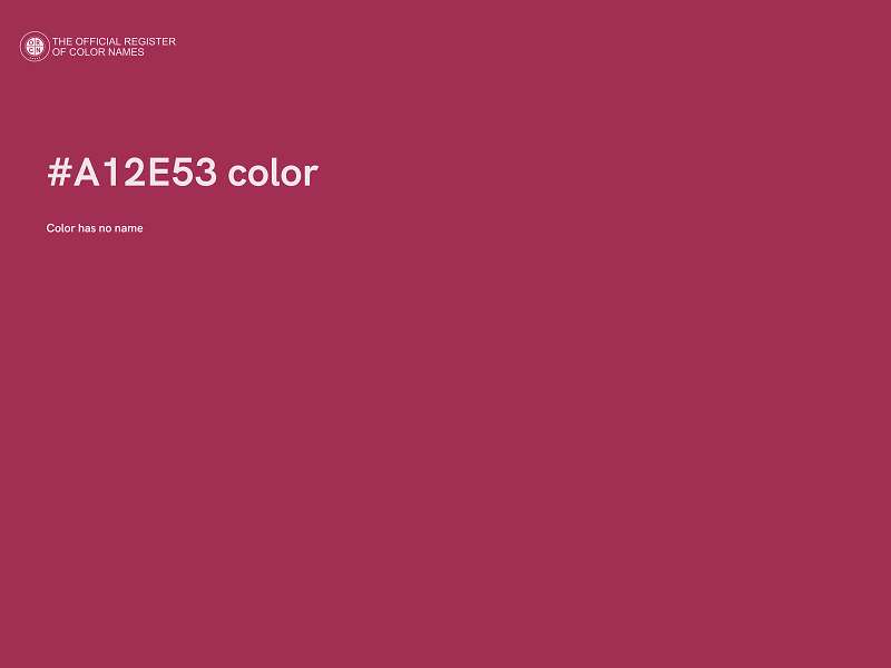 #A12E53 color image