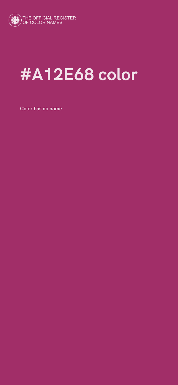 #A12E68 color image