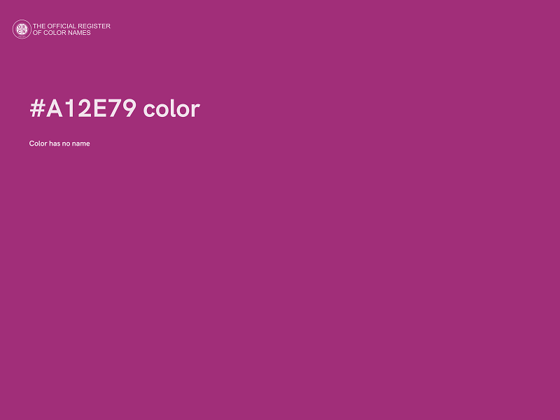 #A12E79 color image