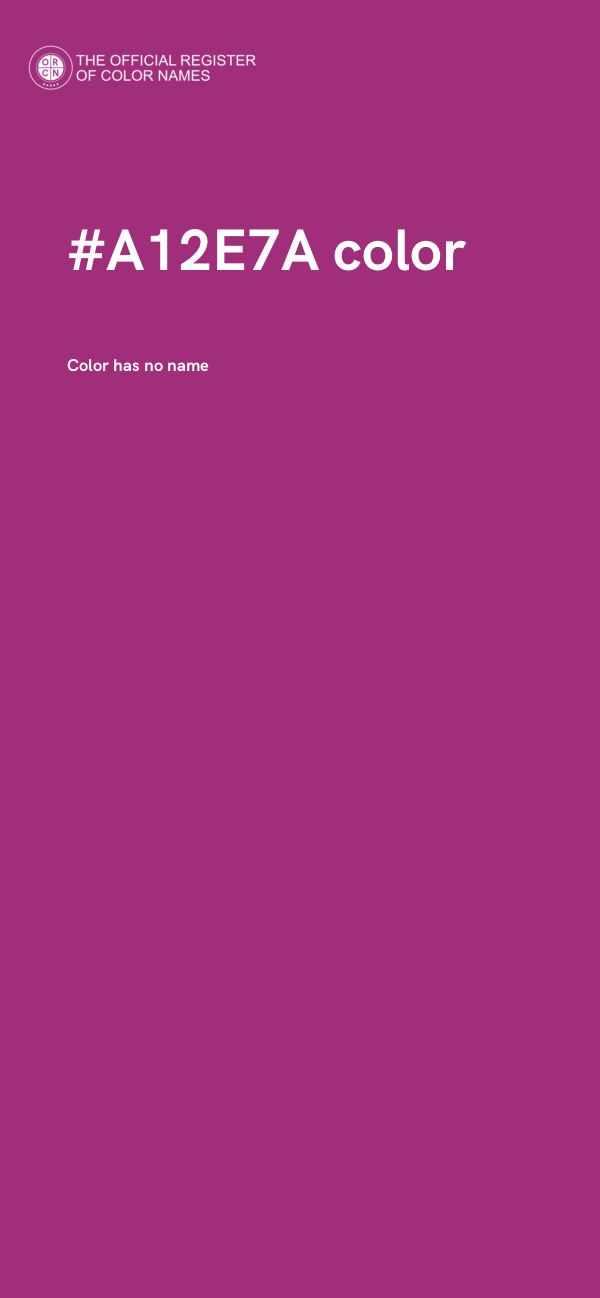 #A12E7A color image