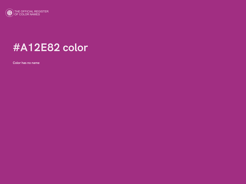 #A12E82 color image