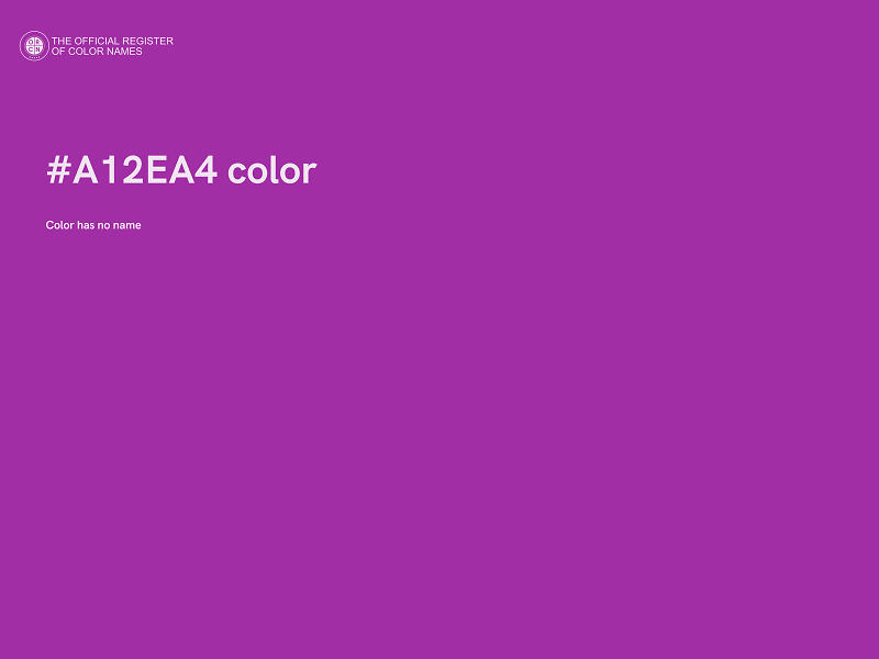 #A12EA4 color image