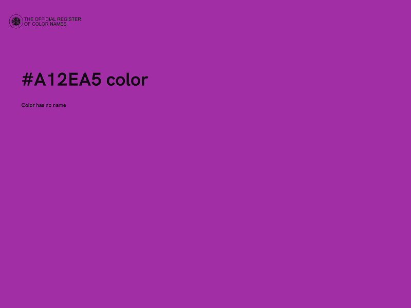 #A12EA5 color image