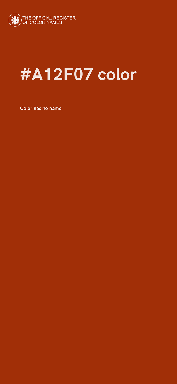#A12F07 color image
