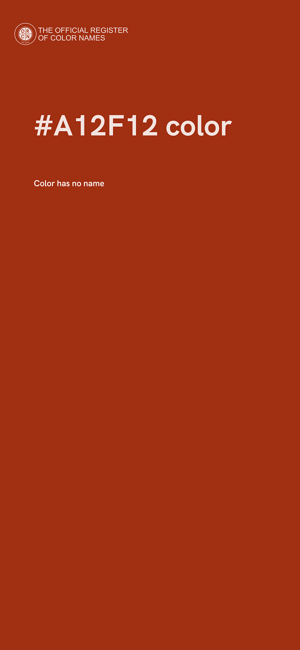 #A12F12 color image