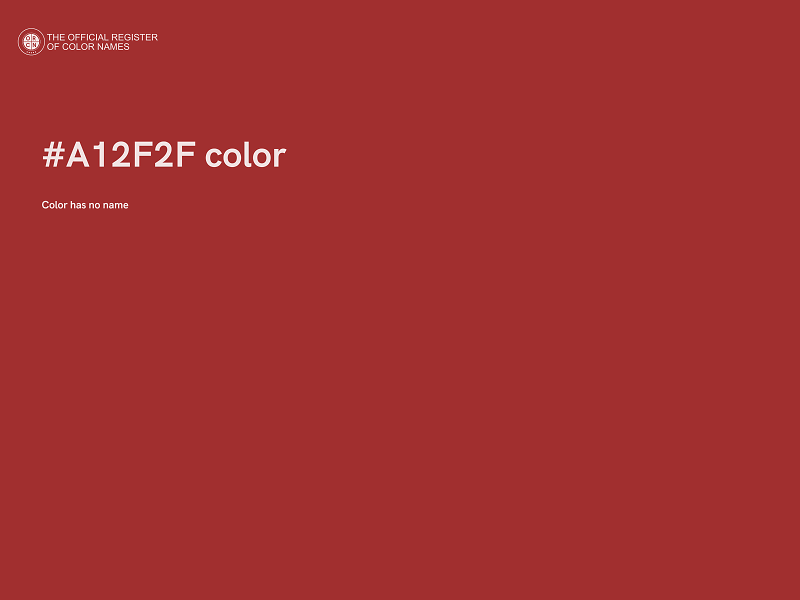 #A12F2F color image