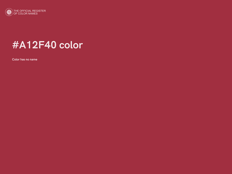 #A12F40 color image