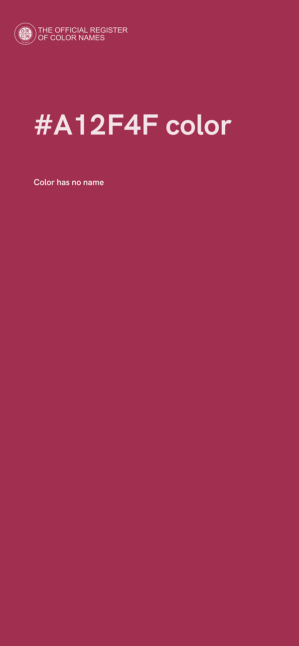 #A12F4F color image