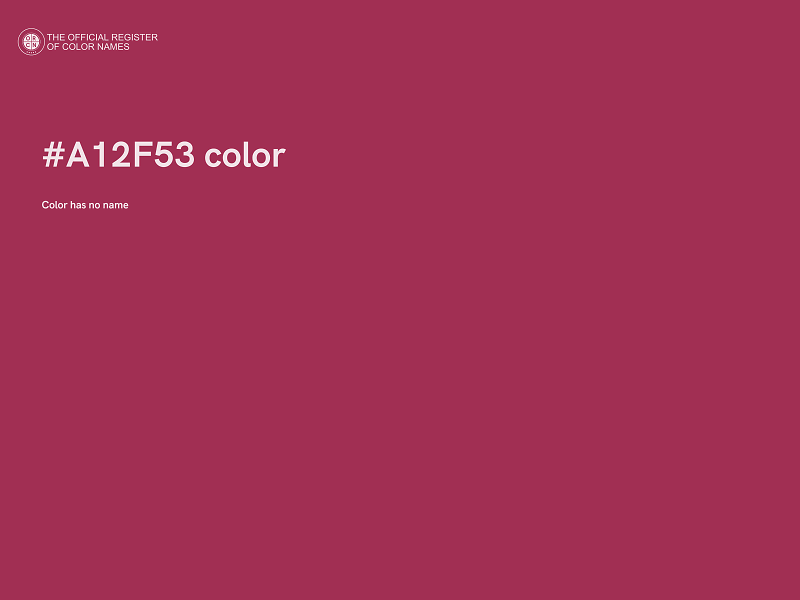 #A12F53 color image