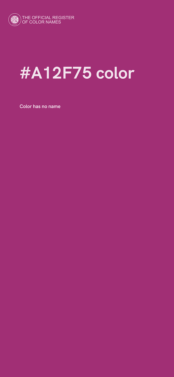 #A12F75 color image