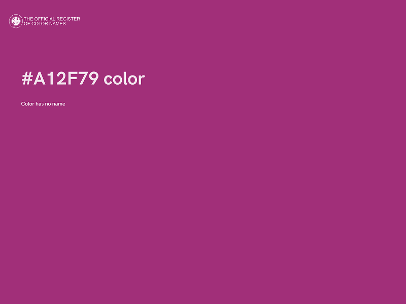 #A12F79 color image