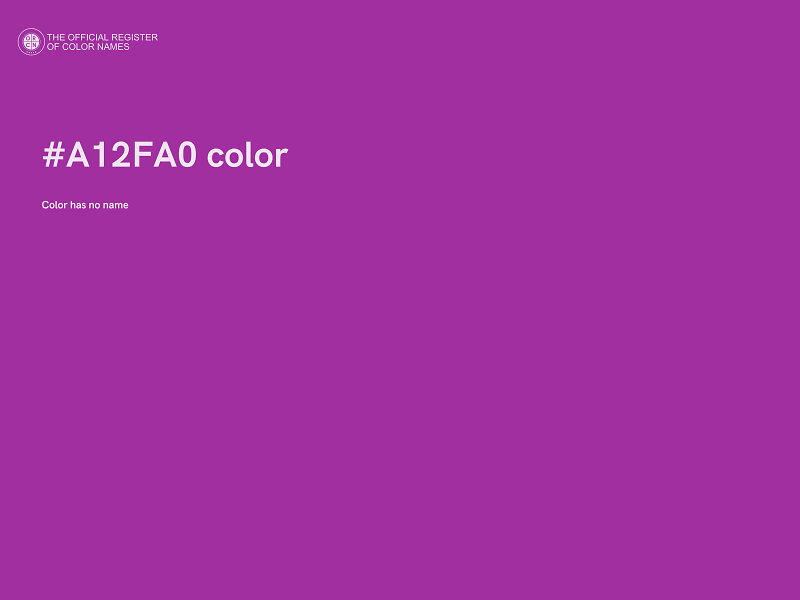 #A12FA0 color image