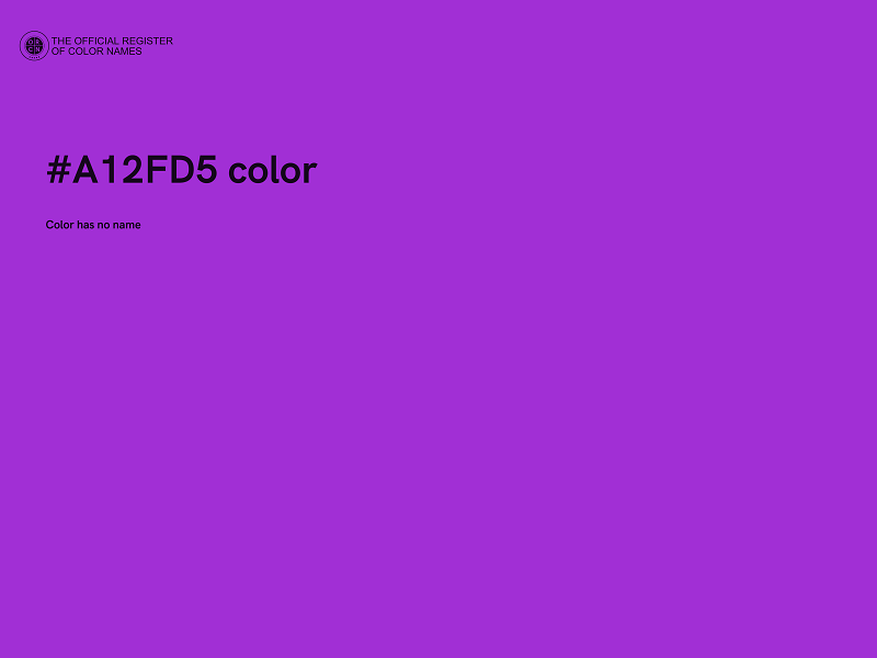 #A12FD5 color image