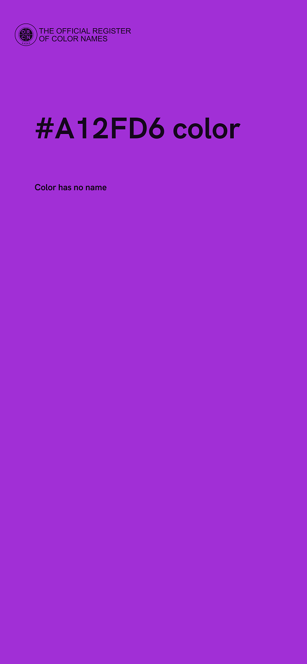 #A12FD6 color image