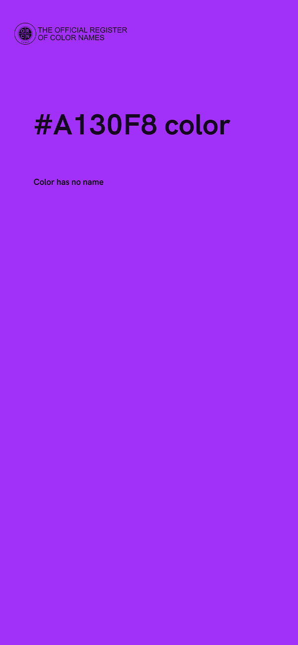 #A130F8 color image