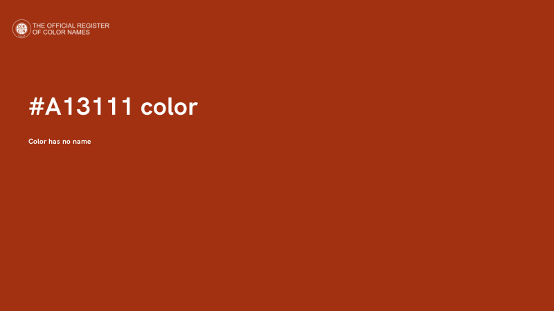 #A13111 color image
