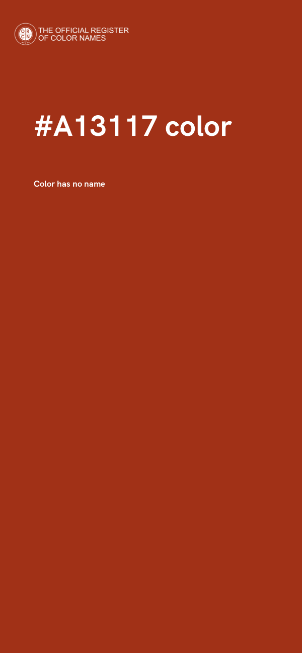 #A13117 color image