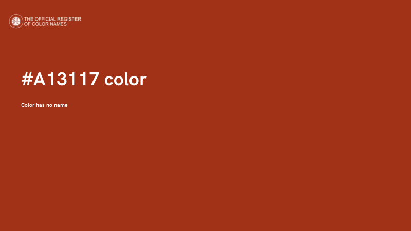 #A13117 color image