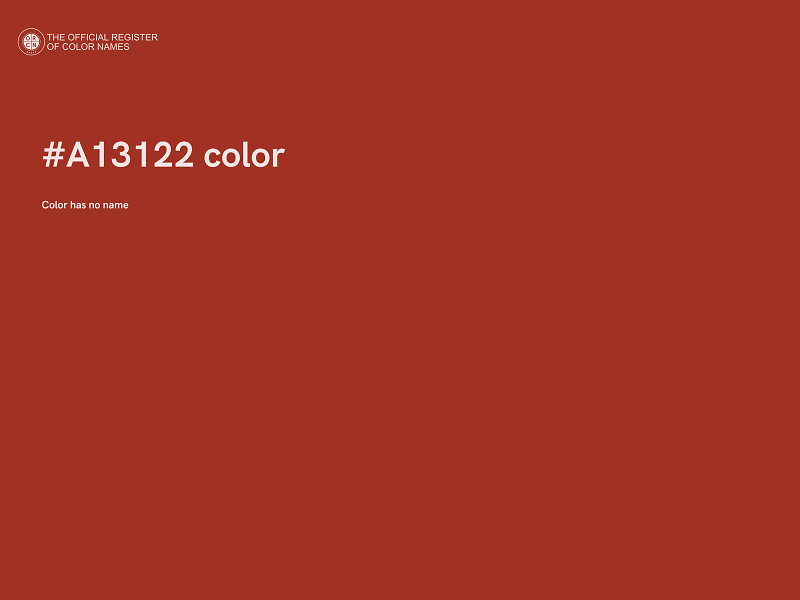 #A13122 color image