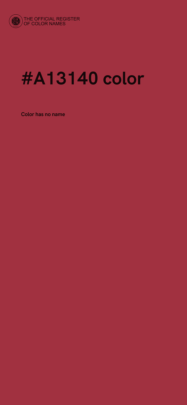 #A13140 color image