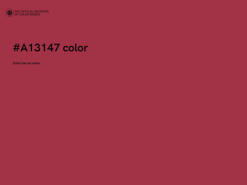 #A13147 color image