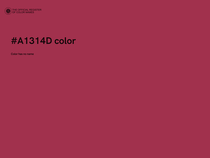 #A1314D color image