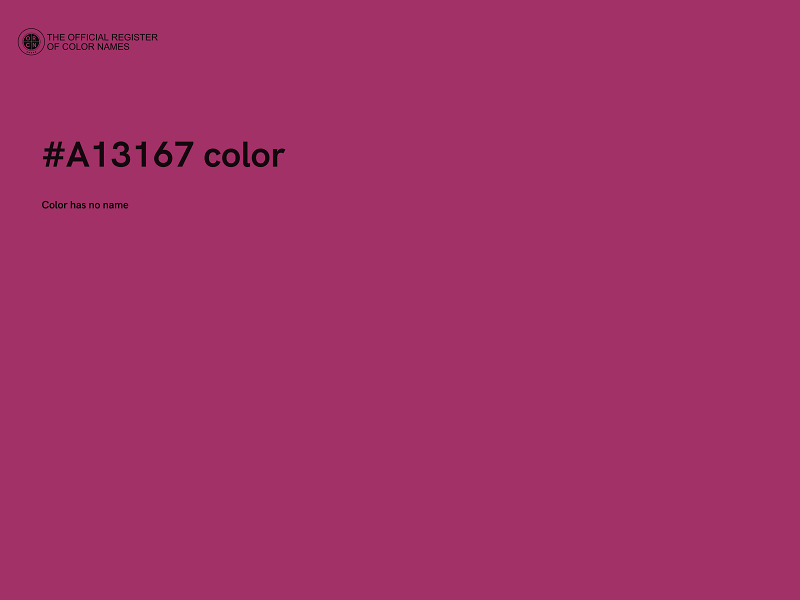 #A13167 color image