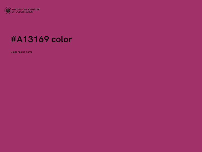 #A13169 color image