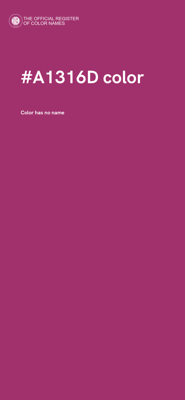 #A1316D color image
