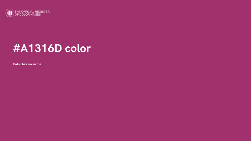 #A1316D color image