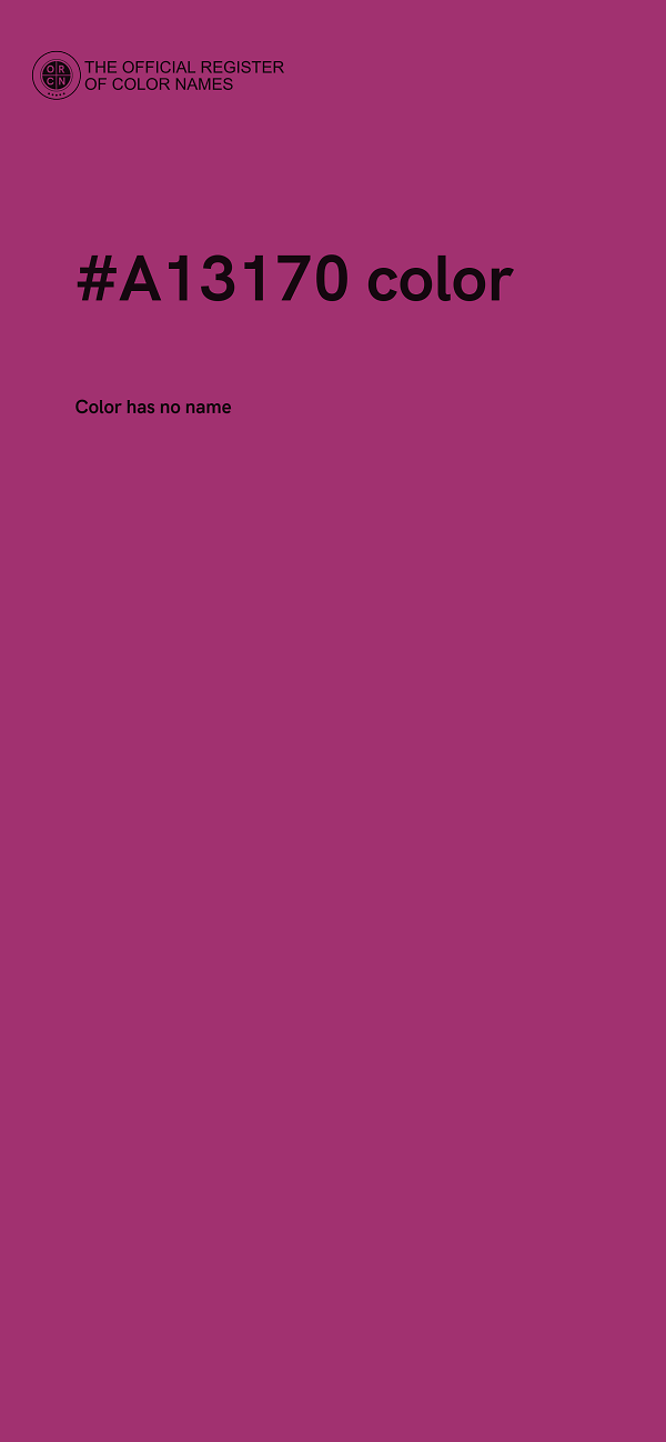 #A13170 color image