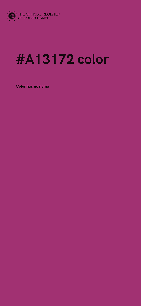#A13172 color image