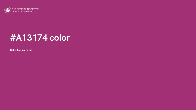 #A13174 color image