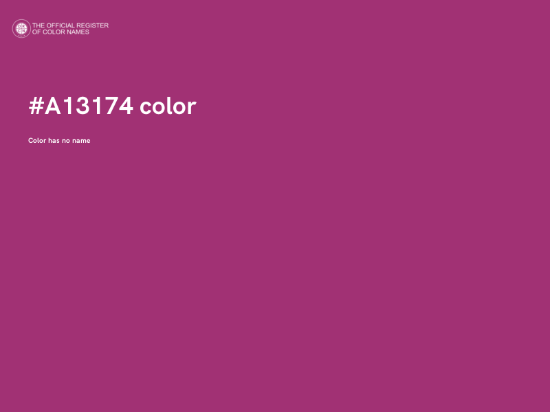 #A13174 color image