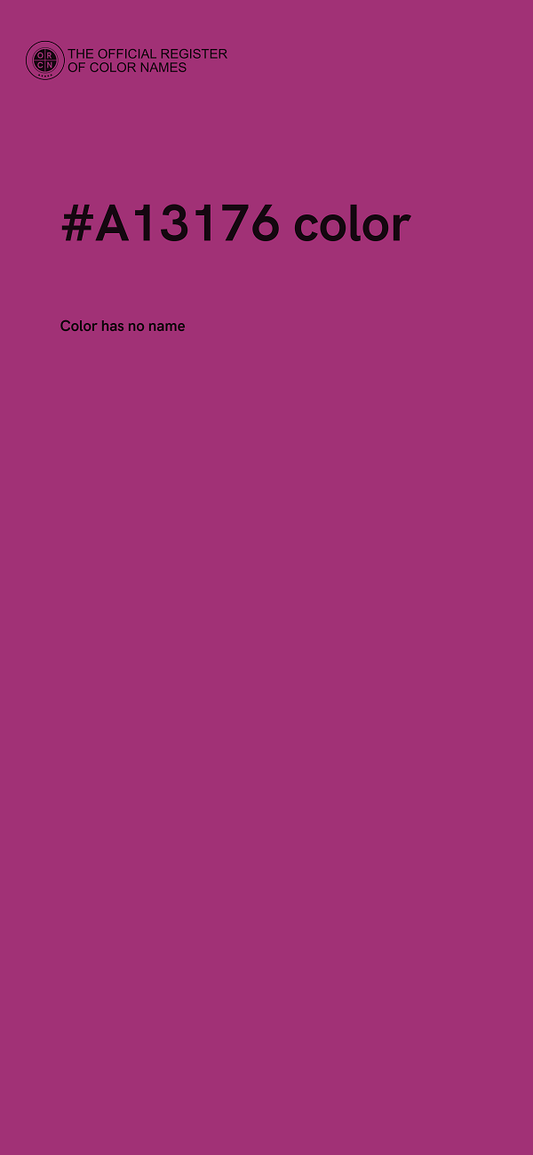 #A13176 color image
