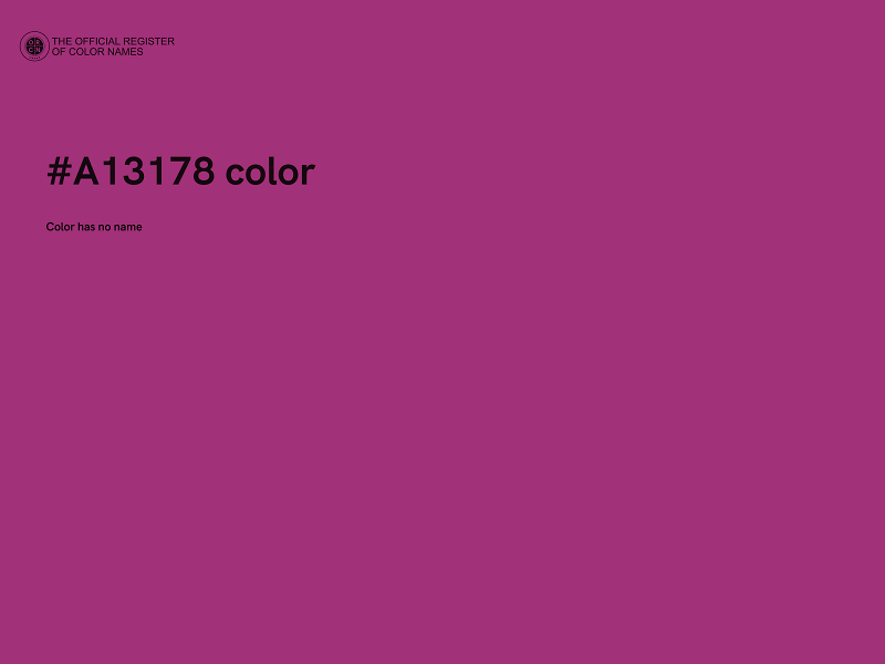 #A13178 color image