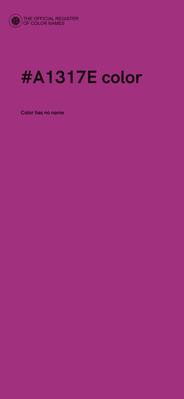 #A1317E color image