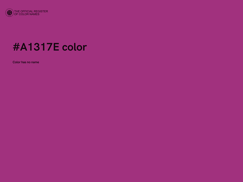 #A1317E color image