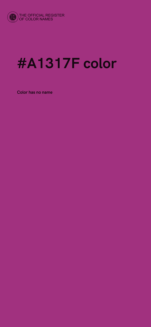 #A1317F color image