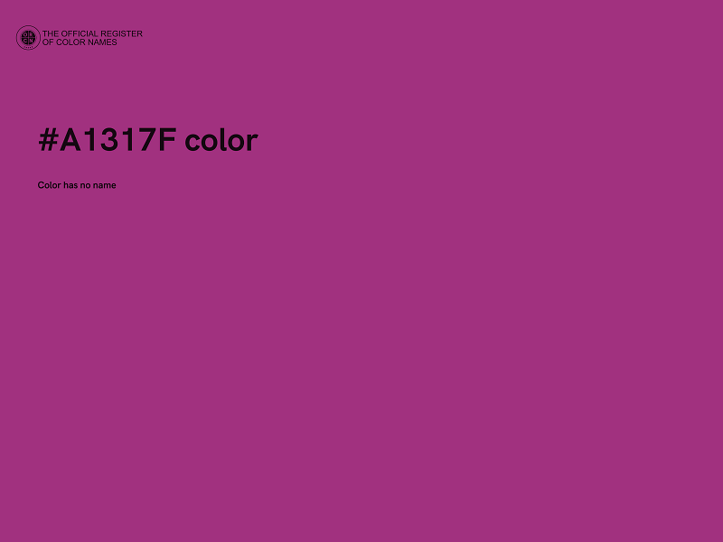 #A1317F color image
