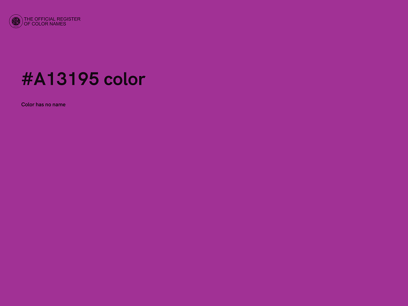 #A13195 color image