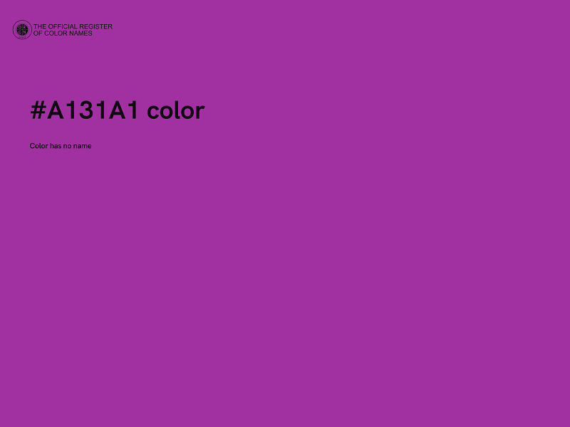 #A131A1 color image