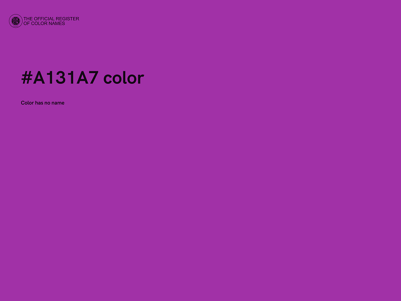 #A131A7 color image