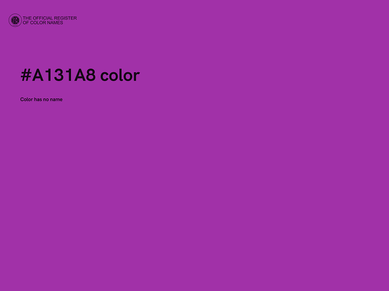 #A131A8 color image