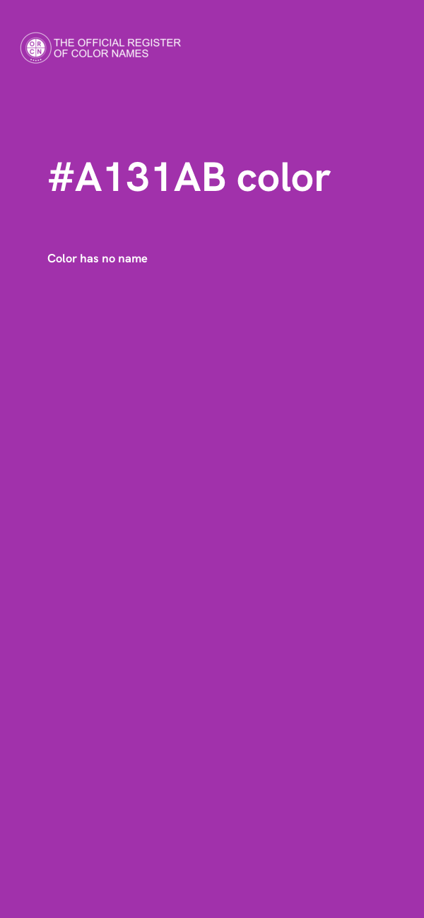 #A131AB color image