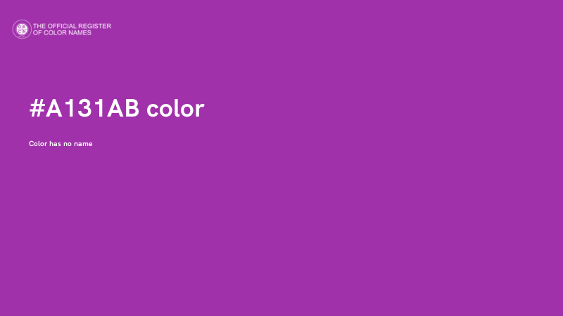 #A131AB color image