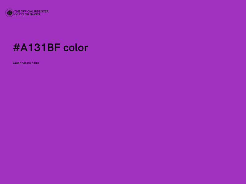 #A131BF color image